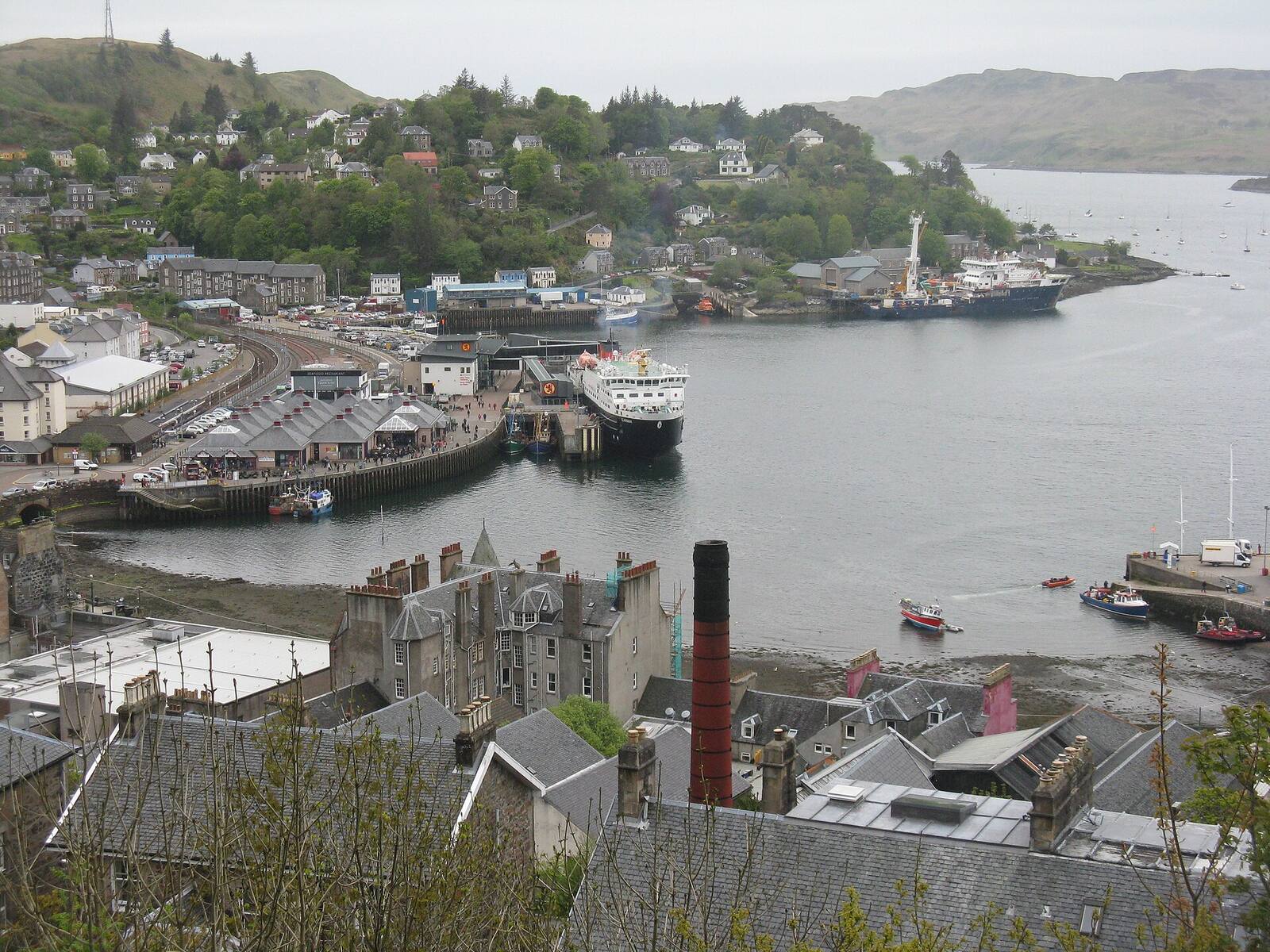 Oban harbour from McCaig's Tower